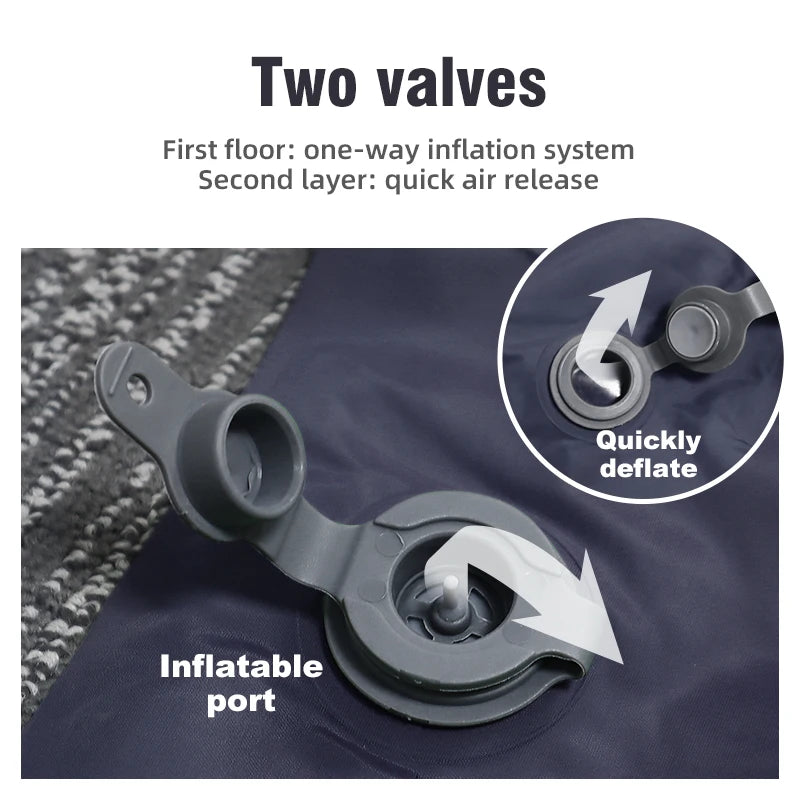 Opblaasbaar Camping Matras voor 2 Personen met Ingebouwde Pomp – Ultralicht, Compact & Waterdicht Slaapmatje voor Kamperen, Trekking & Festivals
