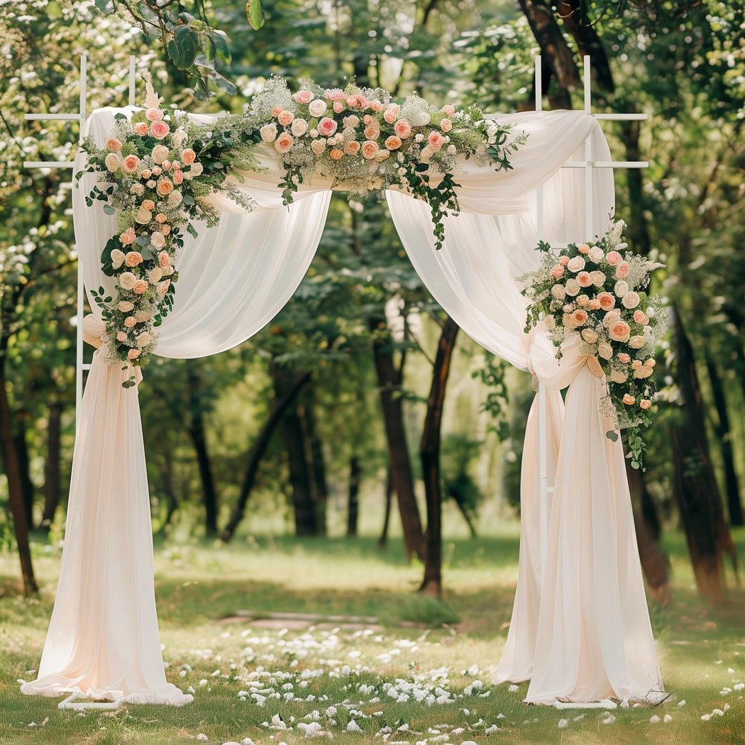 Vierkante Witte Trouwboog Metaal 236x236 cm – Wedding Arch voor Ceremonie, Ballonnen en Bloemen Decoratie – Stevige Feestboog Binnen & Buiten