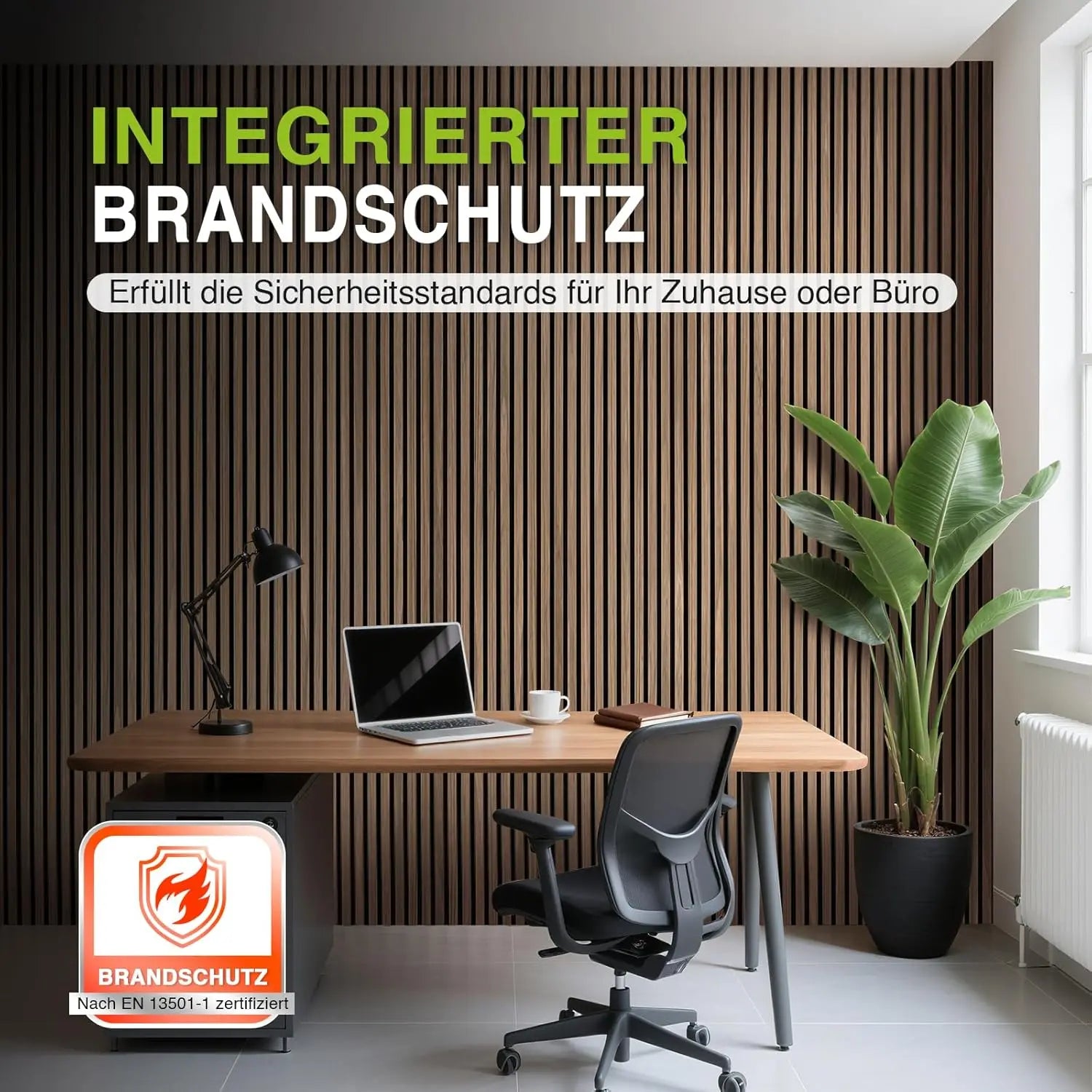 Houten Akoestische Panelen 120x60 cm Set van 4 – Geluidsabsorberende Wandpanelen met Houtlook voor Interieur