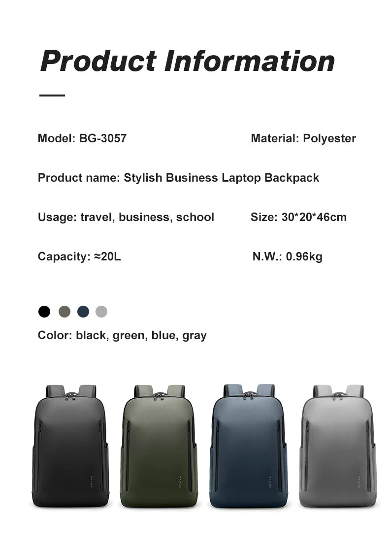 Casual Waterdichte Rugzak 15.6″ Laptop – Grote Capaciteit, Multi‑Pockets, Lichtgewicht – Perfect Voor Zaken, Reizen & Dagelijks Gebruik