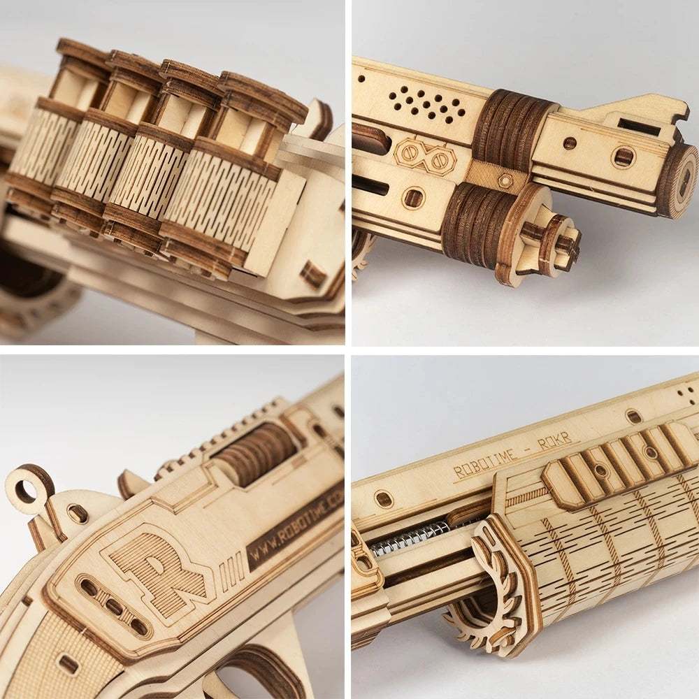 3D Houten Puzzel Pistool Bouwset – DIY Model Kit
