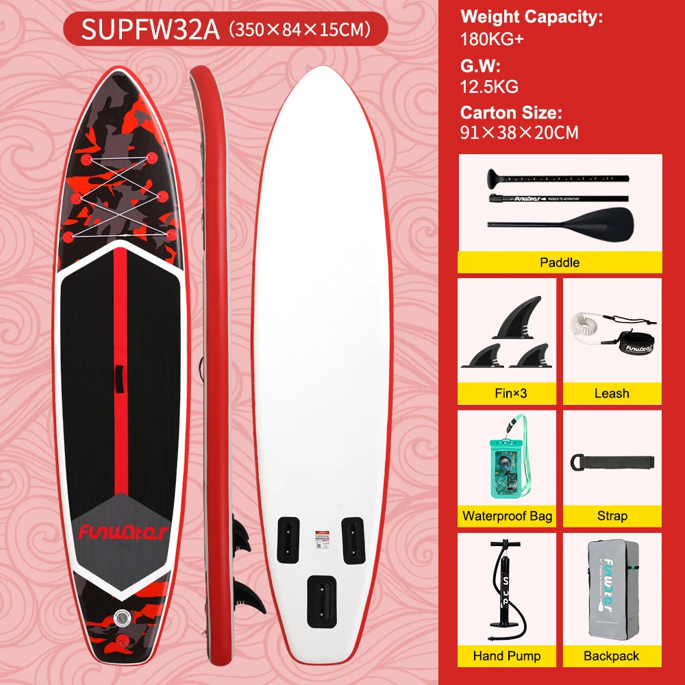 Opblaasbaar SUP Board 11'6" – Koi Paddle Board met Accessoires – Stand Up Paddle Surfboard voor Volwassenen