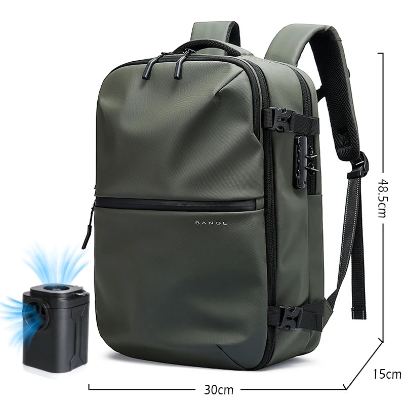 Anti‑Diefstal Laptop Rugzak 15.6 Inch – Waterdichte Reis & Business Backpack met Vacuum Compressie en Schoenenvak