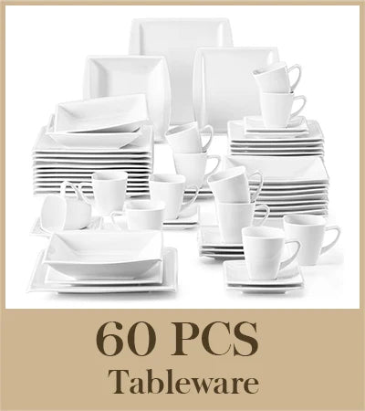 Marmergrijze porseleinen serviesset – servies voor 12 personen met kopjes, schoteltjes, dessertborden, soepborden en dinerborden.