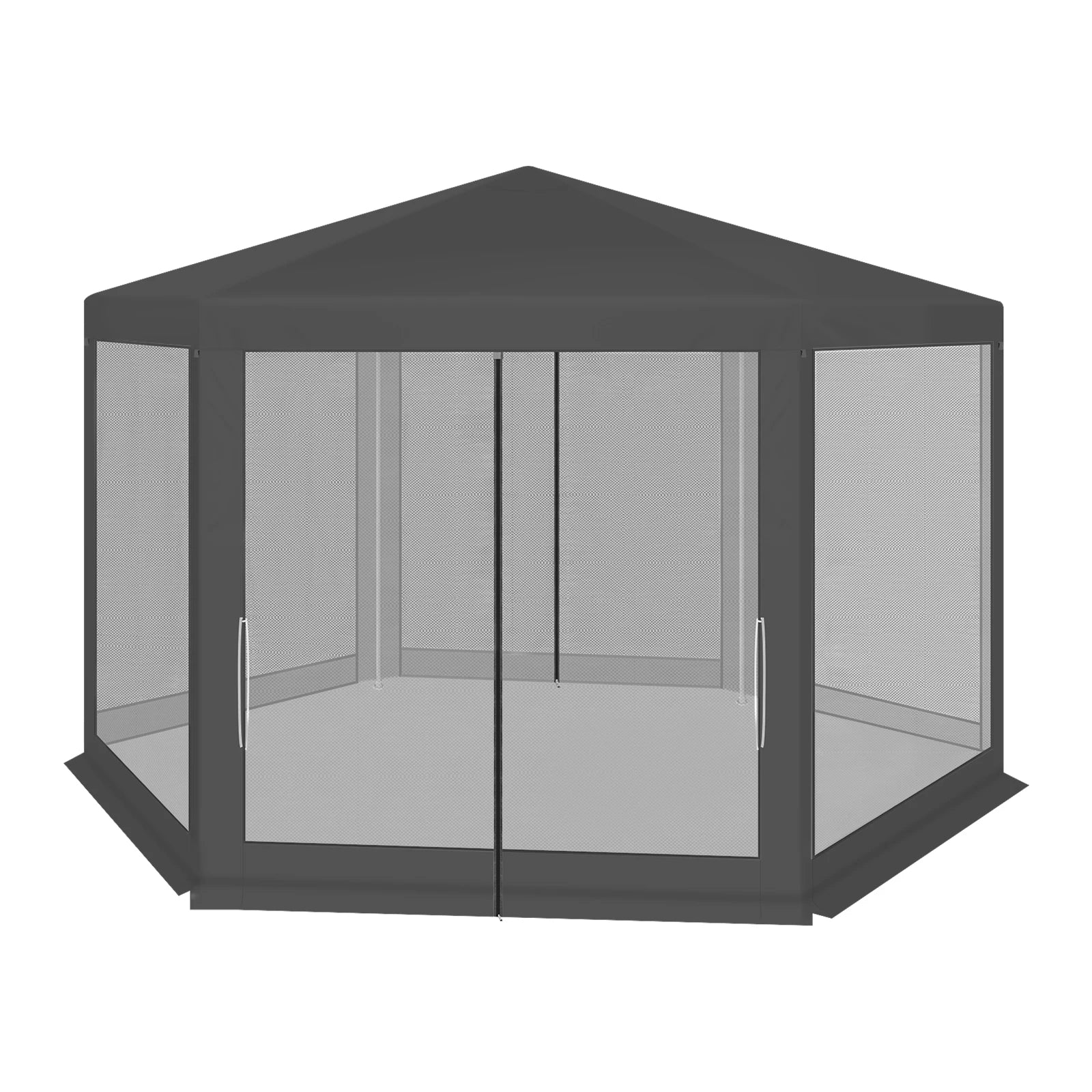 Tuinpaviljoen 3,8 x 3,3 m met Klamboe – Tuinhuisje met Mesh Zijwanden, UV-Bescherming & Luifel voor Tuin en Terras