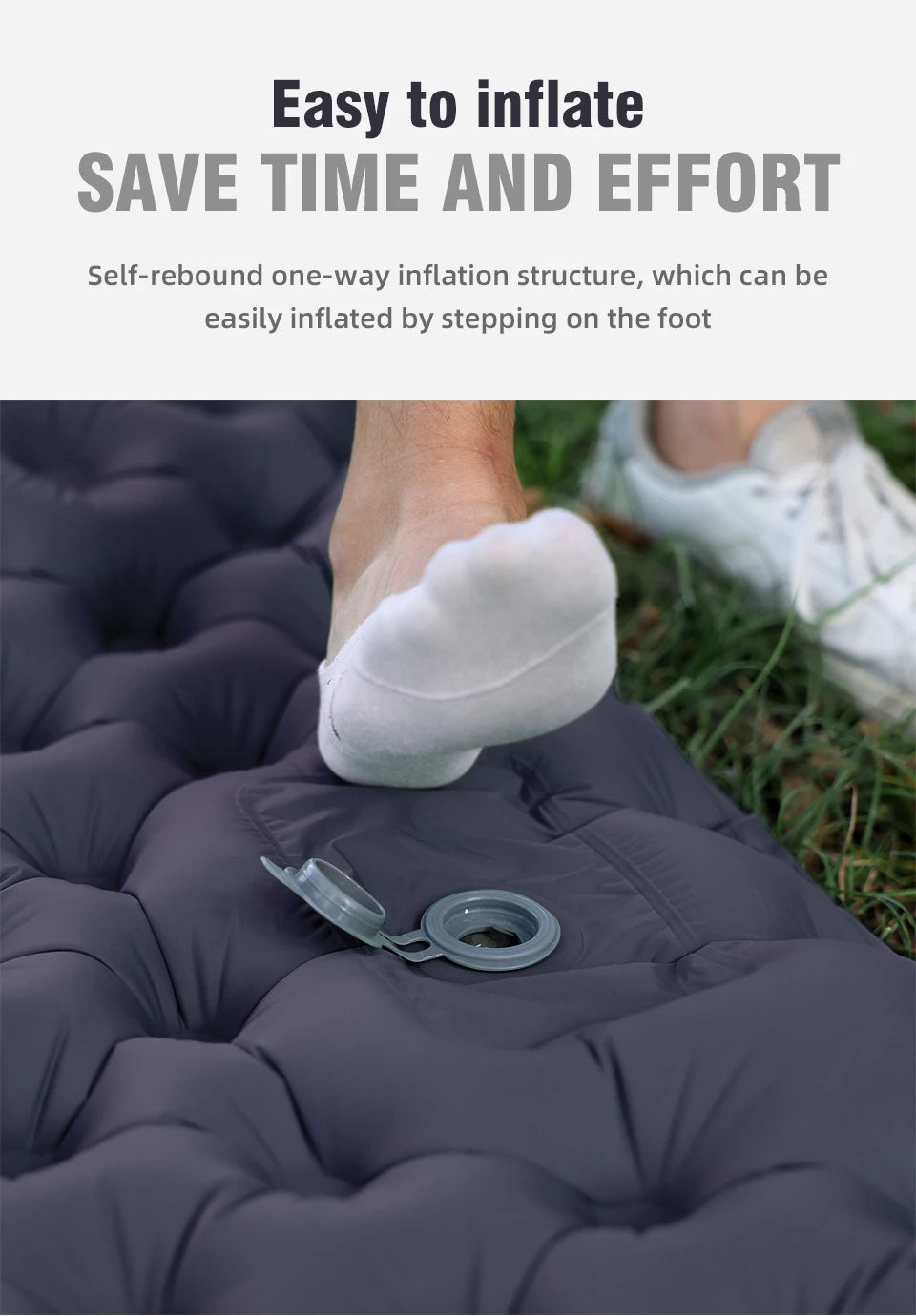 Opblaasbaar Camping Matras voor 2 Personen met Ingebouwde Pomp – Ultralicht, Compact & Waterdicht Slaapmatje voor Kamperen, Trekking & Festivals