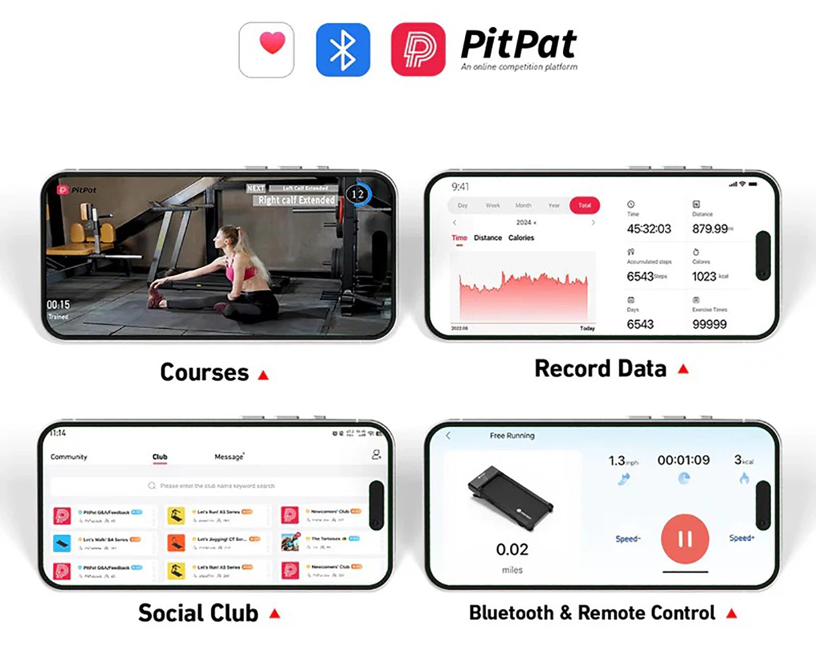 Opvouwbare Walking Pad met Helling 9% – Elektrische Loopband voor Thuis met App en LCD Scherm