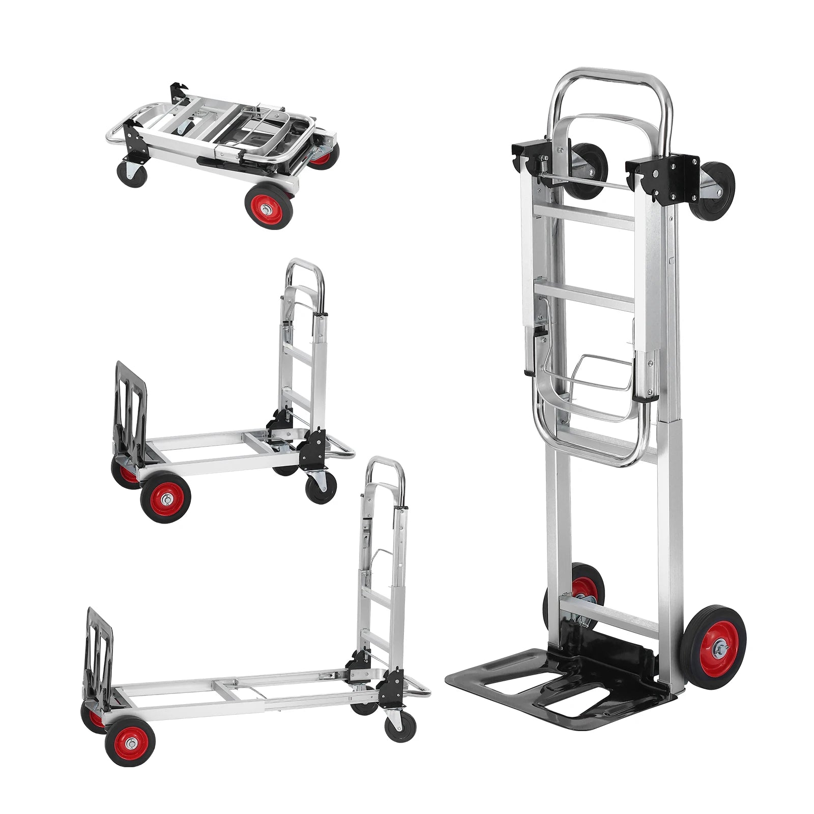 Opvouwbare Handwagen – Lichtgewicht Transportkar 400 lbs / 181 kg Draagvermogen – Stevige Dolly voor Bagage, Dozen en Magazijnartikelen