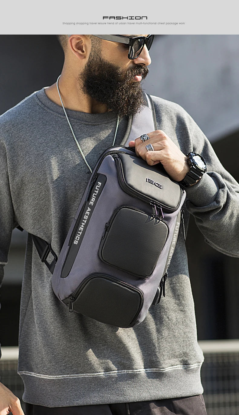 Waterdichte Anti‑Diefstal Crossbody Tas Heren – Multifunctionele Sling Bag voor Reizen & Dagelijks Gebruik