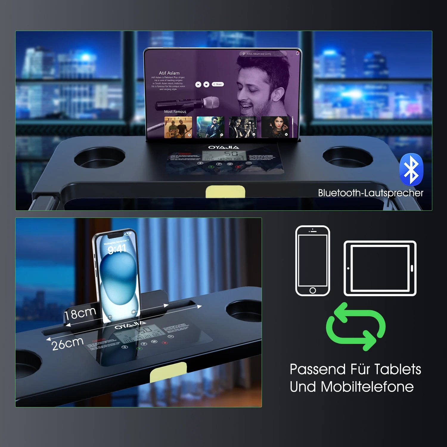 3-in-1 Inklapbare Loopband voor Thuis met App & LED Display – Stil tot 12 km/u