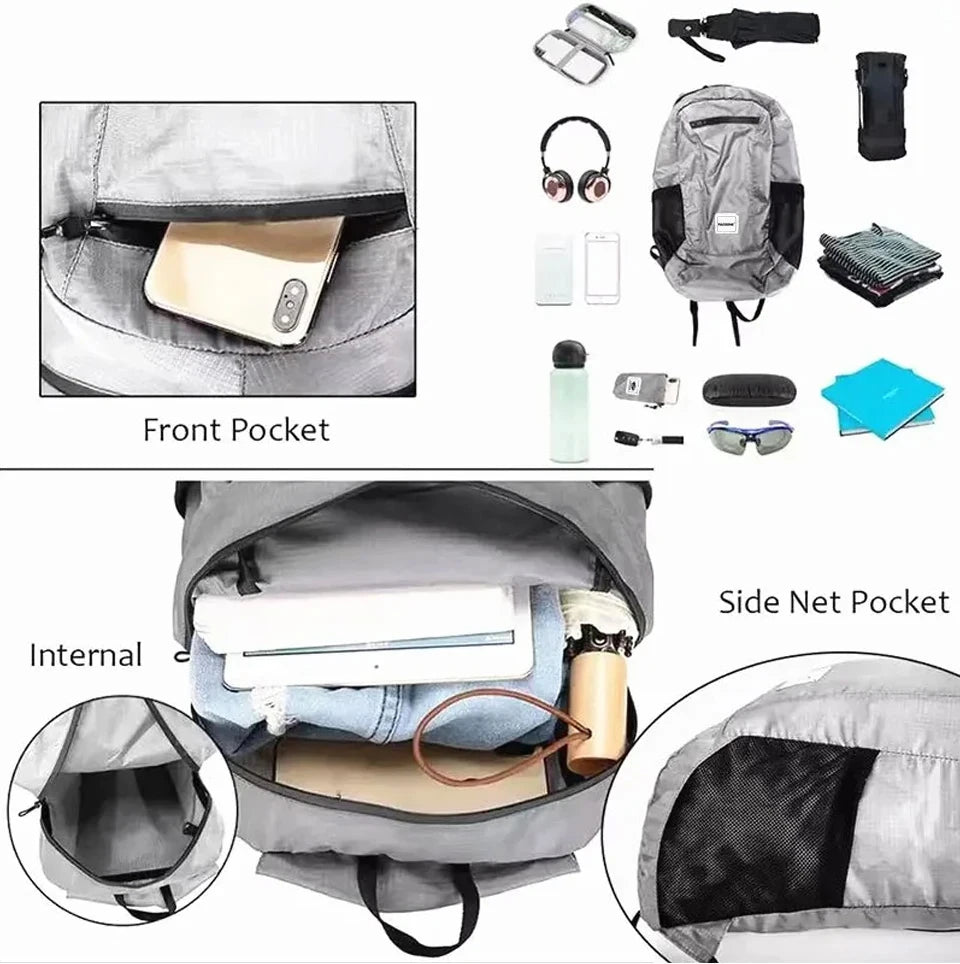 Lichtgewicht 20L Waterdichte Outdoor Wandelrugzak – Opvouwbaar & Multifunctioneel