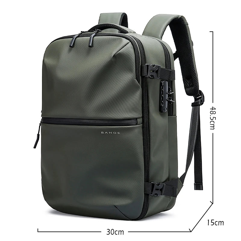 Anti‑Diefstal Laptop Rugzak 15.6 Inch – Waterdichte Reis & Business Backpack met Vacuum Compressie en Schoenenvak