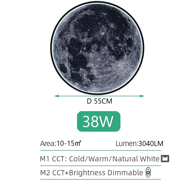 Moderne LED Maan Wandlamp met Afstandsbediening – Dimbare Wandverlichting voor Slaapkamer, Woonkamer & Hal
