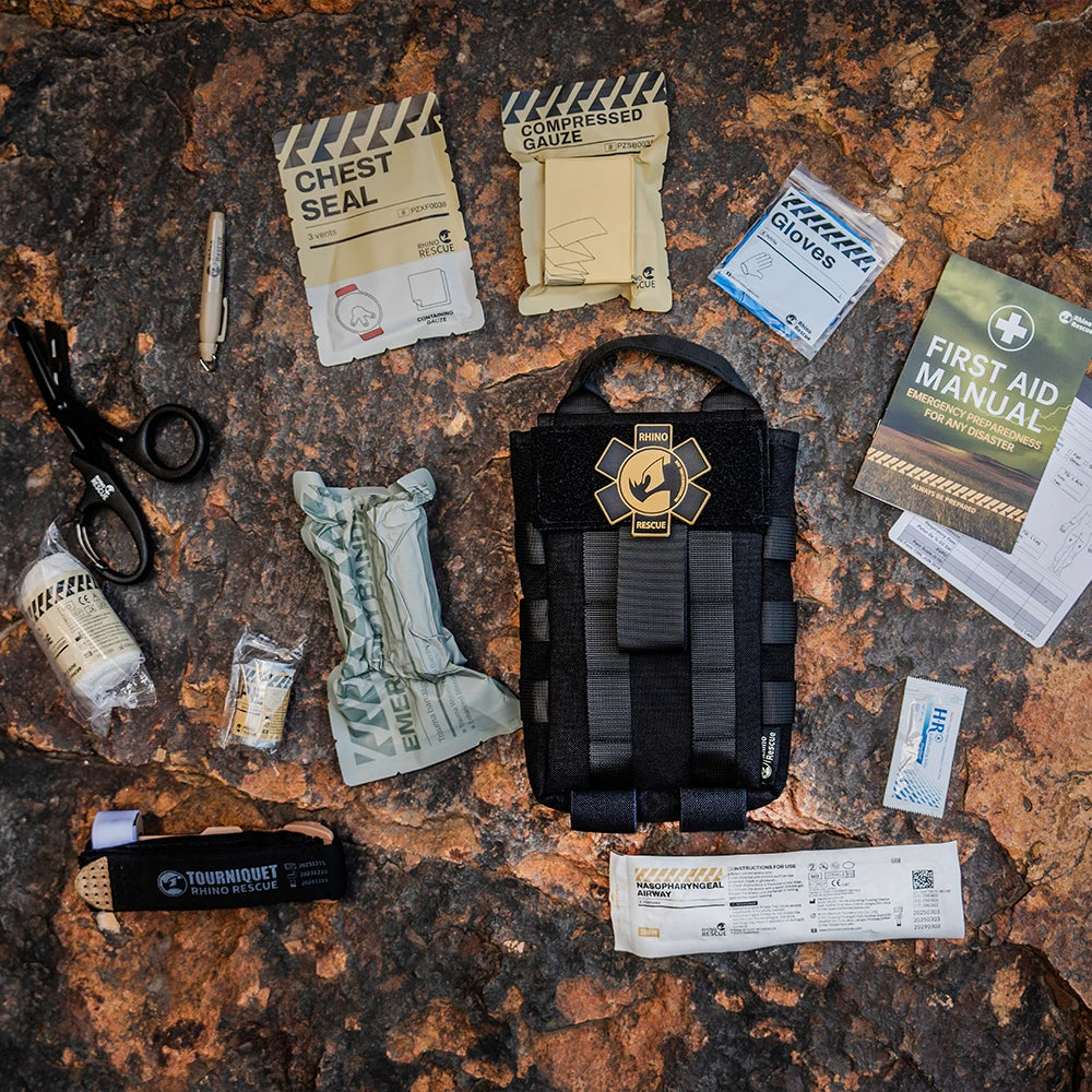 Tactische IFAK EHBO‑Kit 500D Nylon met Tourniquet – Noodset Eerste Hulp voor Outdoor & Survival