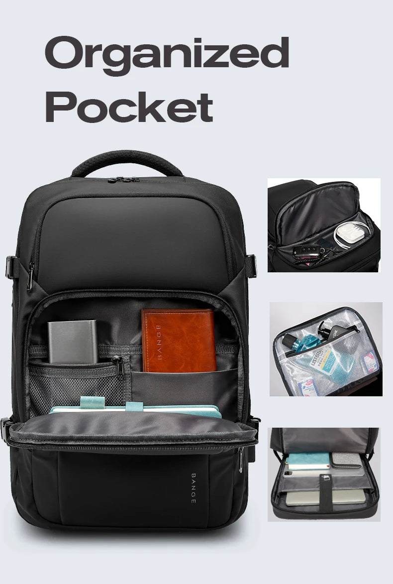 Ruime USB Oplaadbare Waterdichte Rugzak – Reistas Backpack 15,6″ Laptop Voor Unisex & Outdoor
