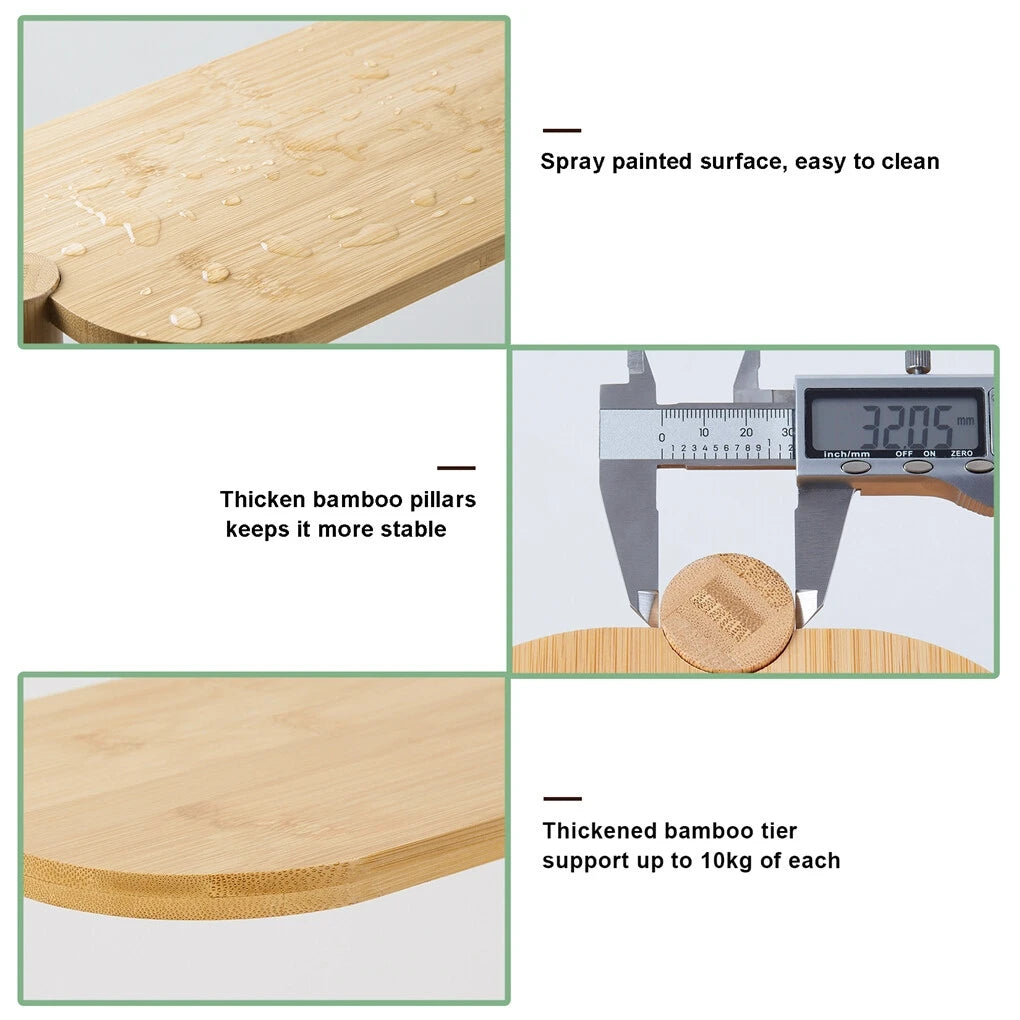 3-Laags Bamboe Plantenstandaard voor Binnen – Hoek Plantenrek voor Balkon, Woonkamer en Slaapkamer