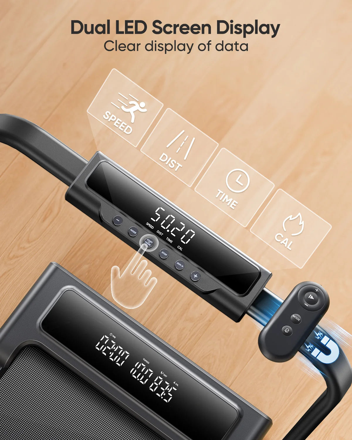 Opvouwbare Loopband 4-in-1 12 km/u – Elektrische Treadmill voor Thuis met Incline en App Bediening