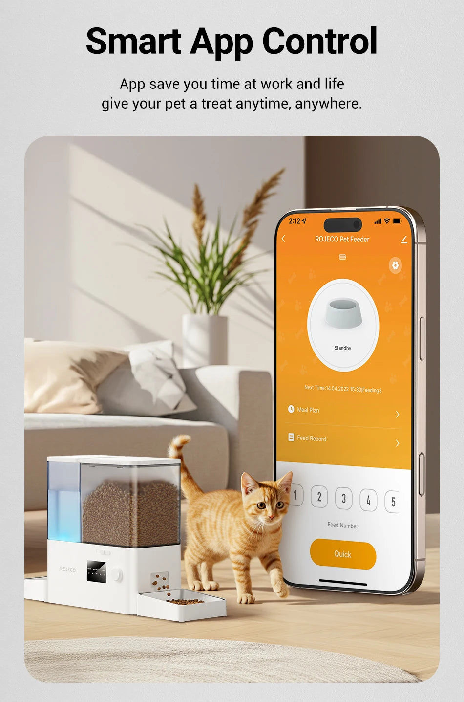 Automatische Voerbak met Waterfontein en WIFI App – 8,5L Slimme Voerdispenser voor Katten en Honden – Programmeerbaar & Op Afstand Bedienbaar