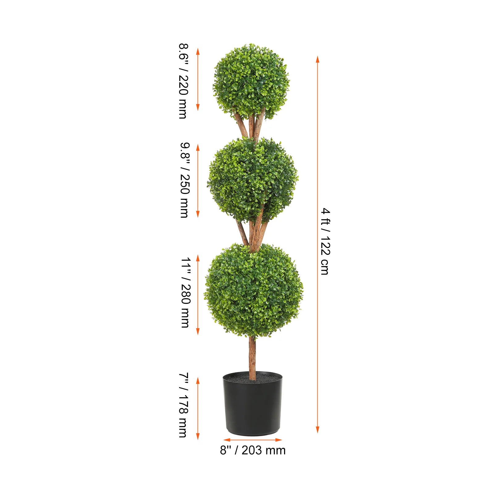 Kunstmatige Buxus Spiraalplant 24-48 cm – Luxe Onderhoudsvrije Groene Decoratie voor Binnen & Buiten