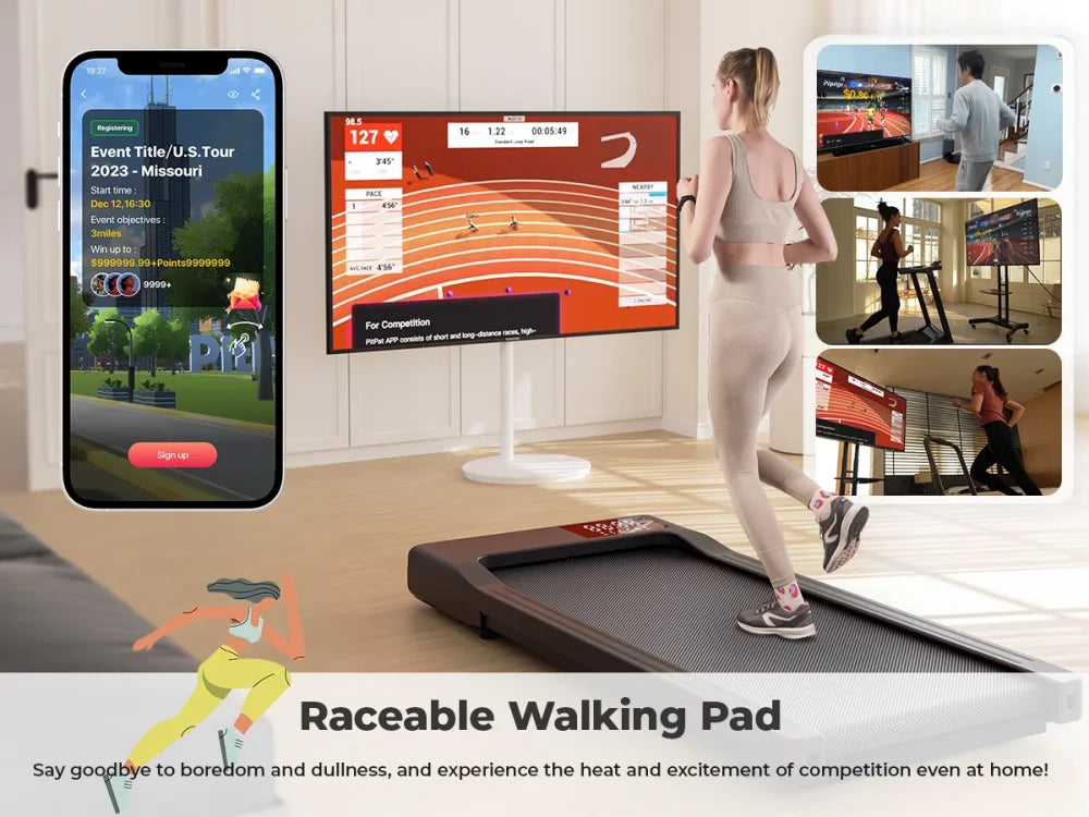 Walking Pad Loopband 2.5HP – Compacte Elektrische Treadmill voor Thuis en Kantoor