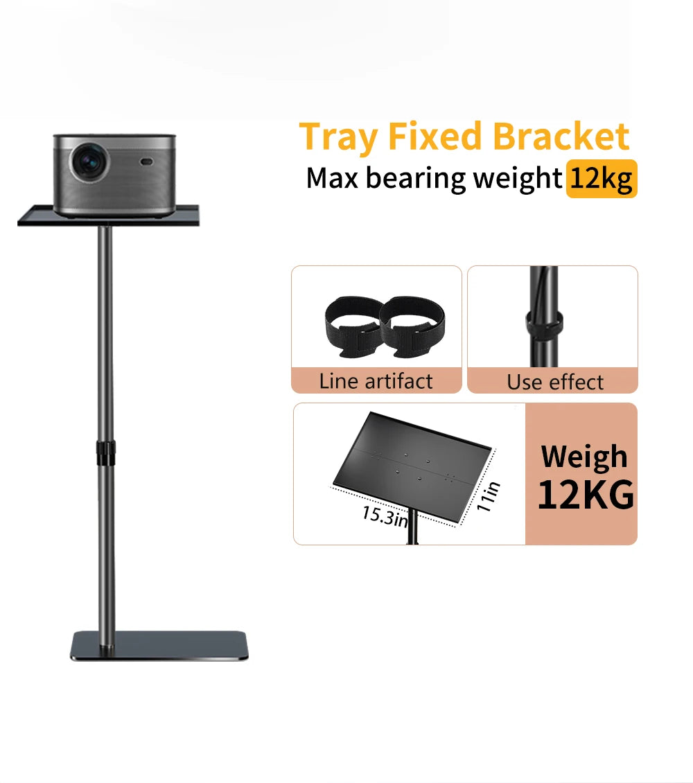 Verstelbaar Projector- en Laptopstatief 145 cm – Draagbaar Bureau- en Studio Statief voor Camera’s, Projectors en Verlichting