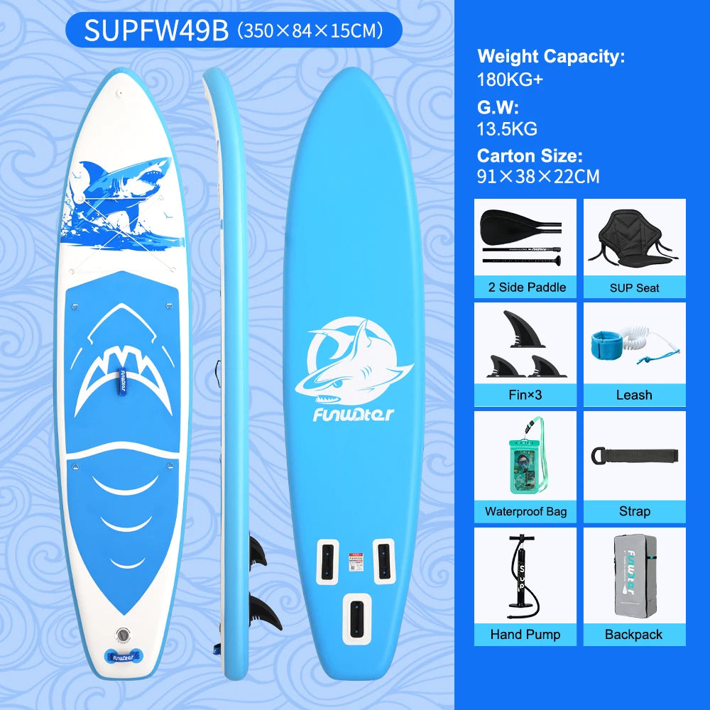 Opblaasbaar SUP Board 11'6" – Koi Paddle Board met Accessoires – Stand Up Paddle Surfboard voor Volwassenen