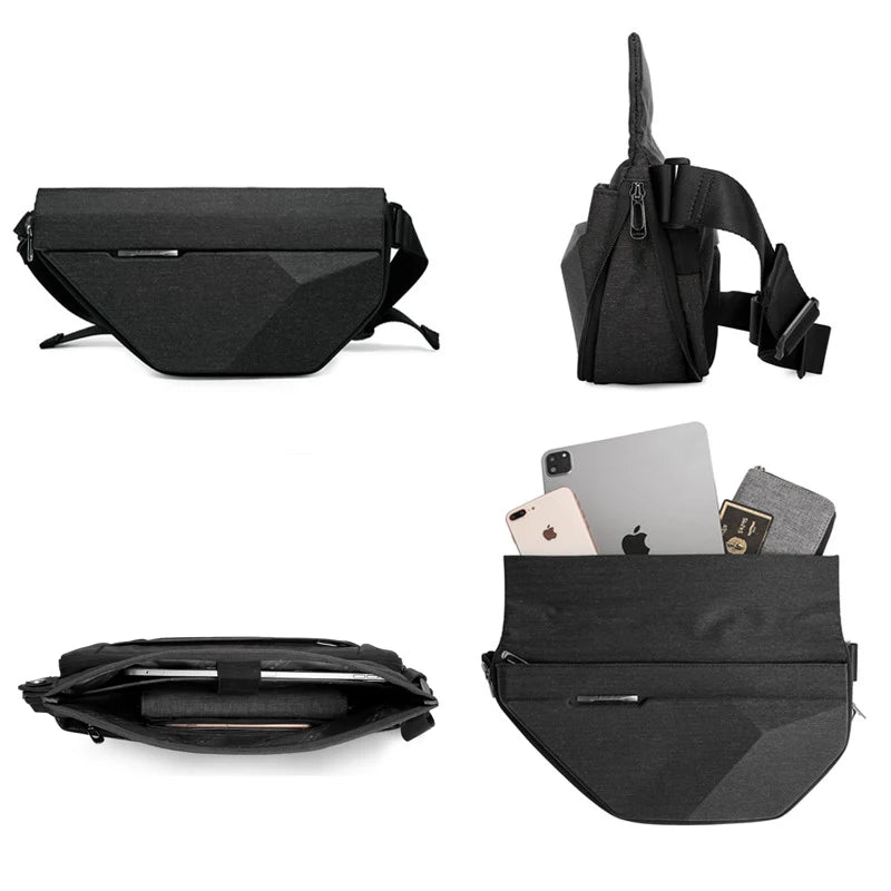 Waterdichte Multifunctionele Oxford Schoudertas – Messenger/Crossbody Sling Bag Voor 7.9" Tablet