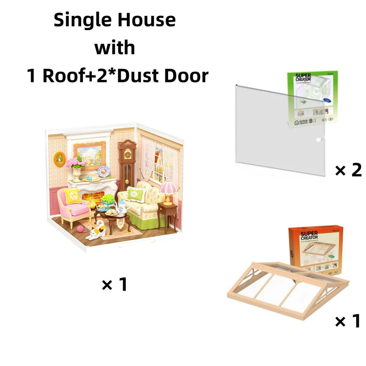 DIY Miniatuurhuis Kit – Creatief Knutselpakket voor Volwassenen en Kinderen – Sfeervol Kerst- en Verjaardagscadeau
