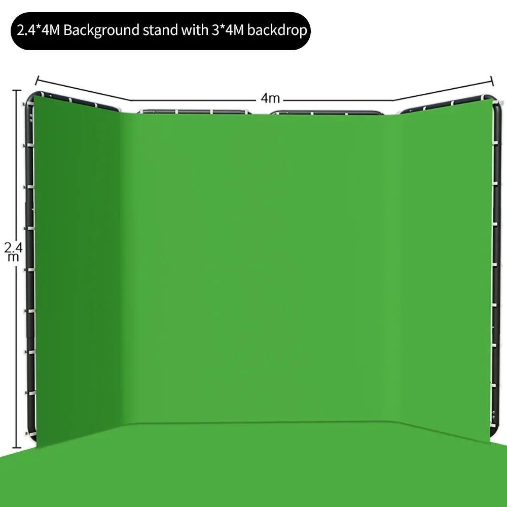 Achtergrondstandaard Fotografie 240x400 cm – Professioneel Groenscherm Frame voor Video en Studio Opnames