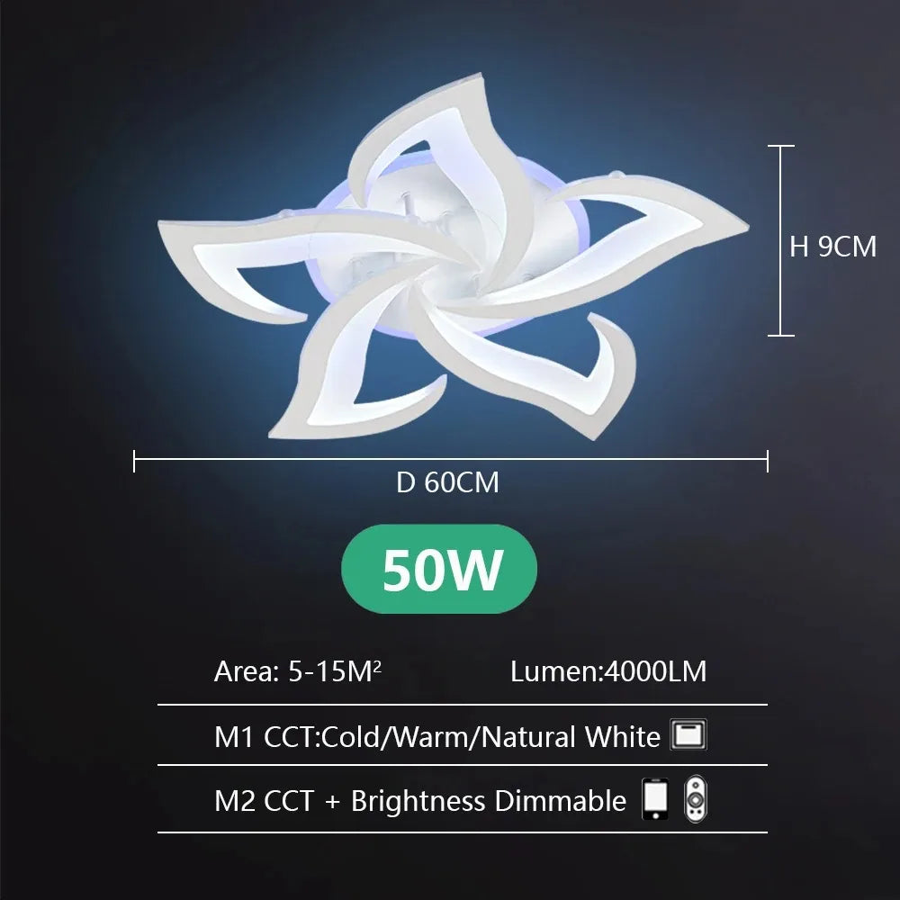 Nordische LED Plafondlamp Lotus – Dimbare Moderne Plafondverlichting met Bloem Design