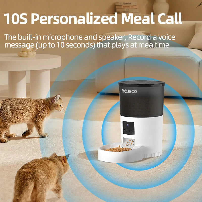 Automatische Kattenvoerautomaat met Camera en Stemfunctie – Slimme Voerdispenser voor Katten en Honden met App & Timer
