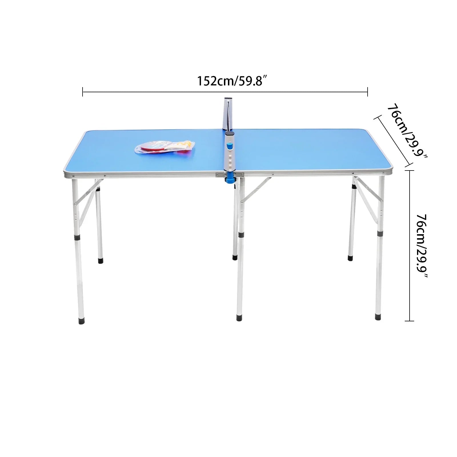 Opvouwbare Tafeltennistafel voor Binnen – Inclusief Batjes, Ballen en Net – Compact & Verplaatsbaar – Ideaal voor Thuis en Recreatie