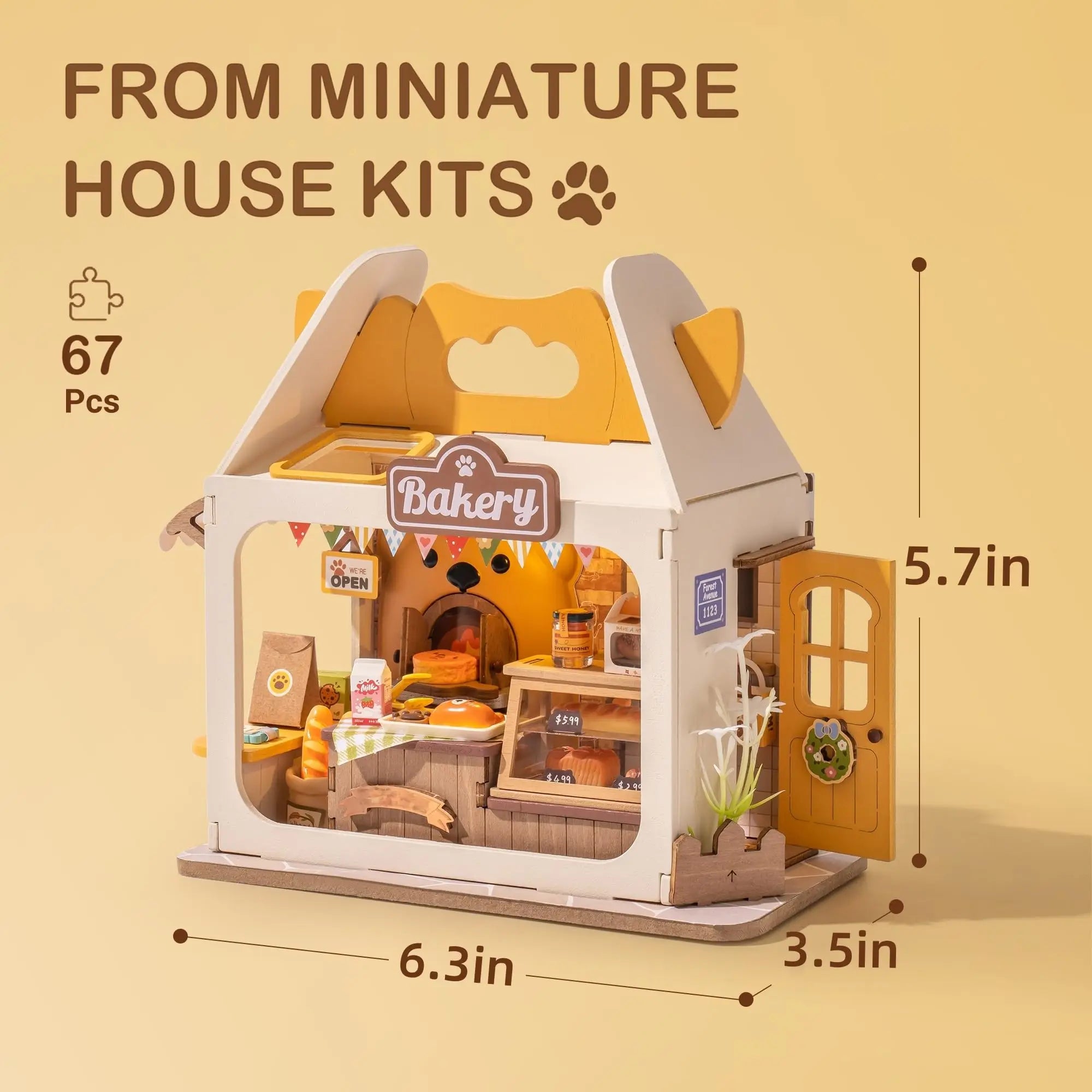 DIY Miniatuur Huis Kit – Food Box Creatief Bouwpakket voor Kinderen en Hobbyisten – Houten Miniatuur Poppenhuis 1:24