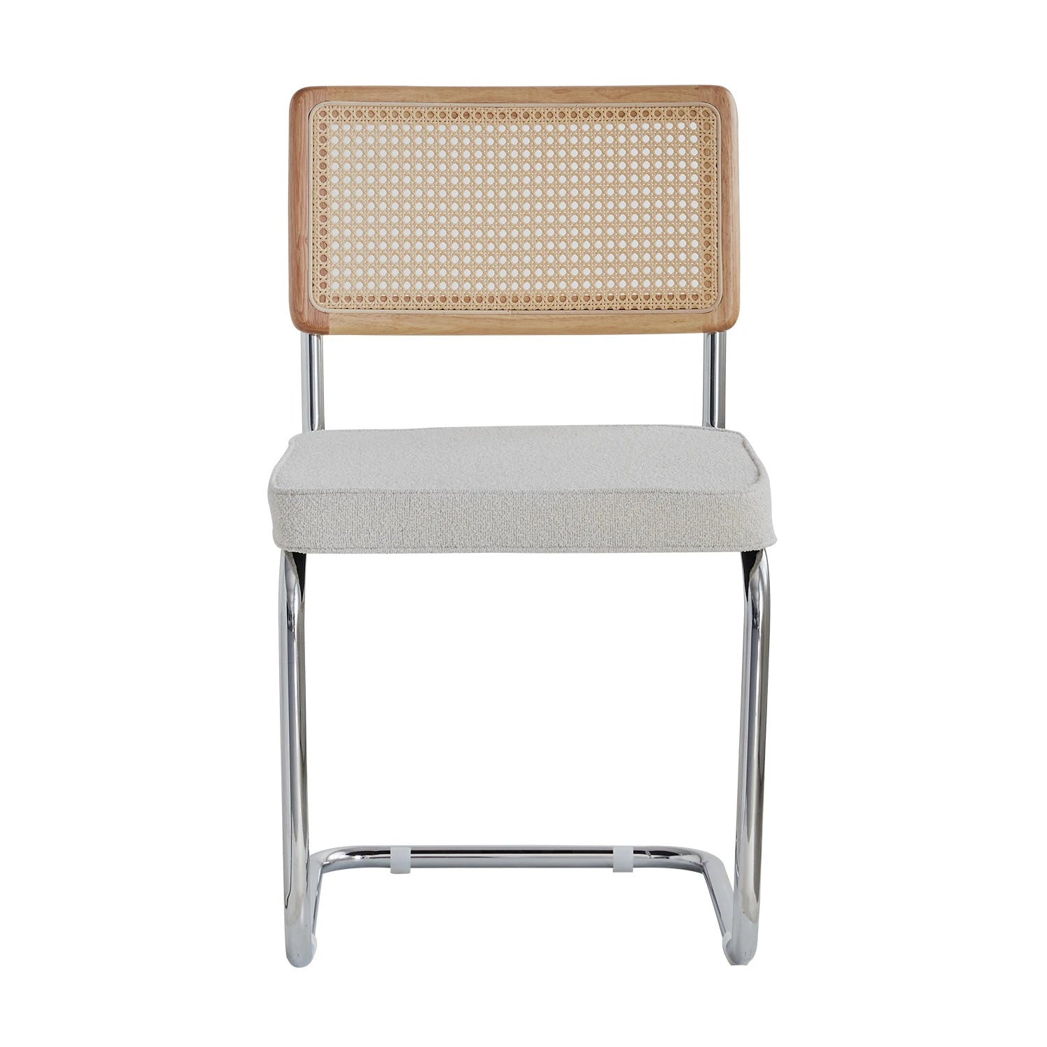 Rotan Eetkamerstoelen Set van 2 of 4 – Retro Design met Velvet Zitting en Metalen Frame