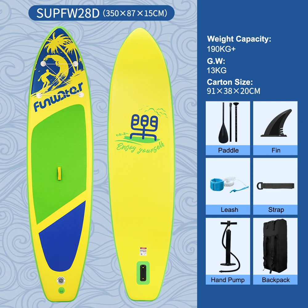 Opblaasbaar SUP Board 11'6" – Koi Paddle Board met Accessoires – Stand Up Paddle Surfboard voor Volwassenen
