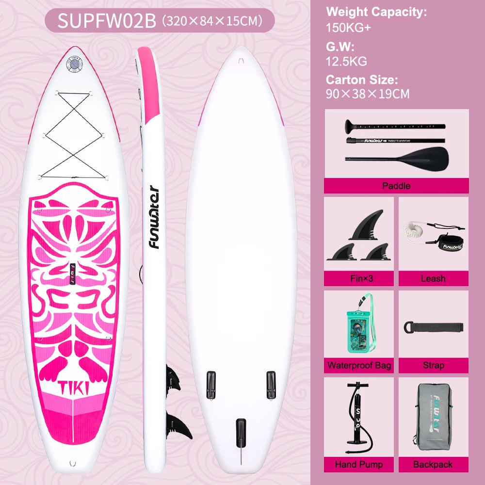 Opblaasbaar SUP Board – Stand Up Paddle Board 335 cm met Antislip Deck – Complete Set voor Beginners & Gevorderden
