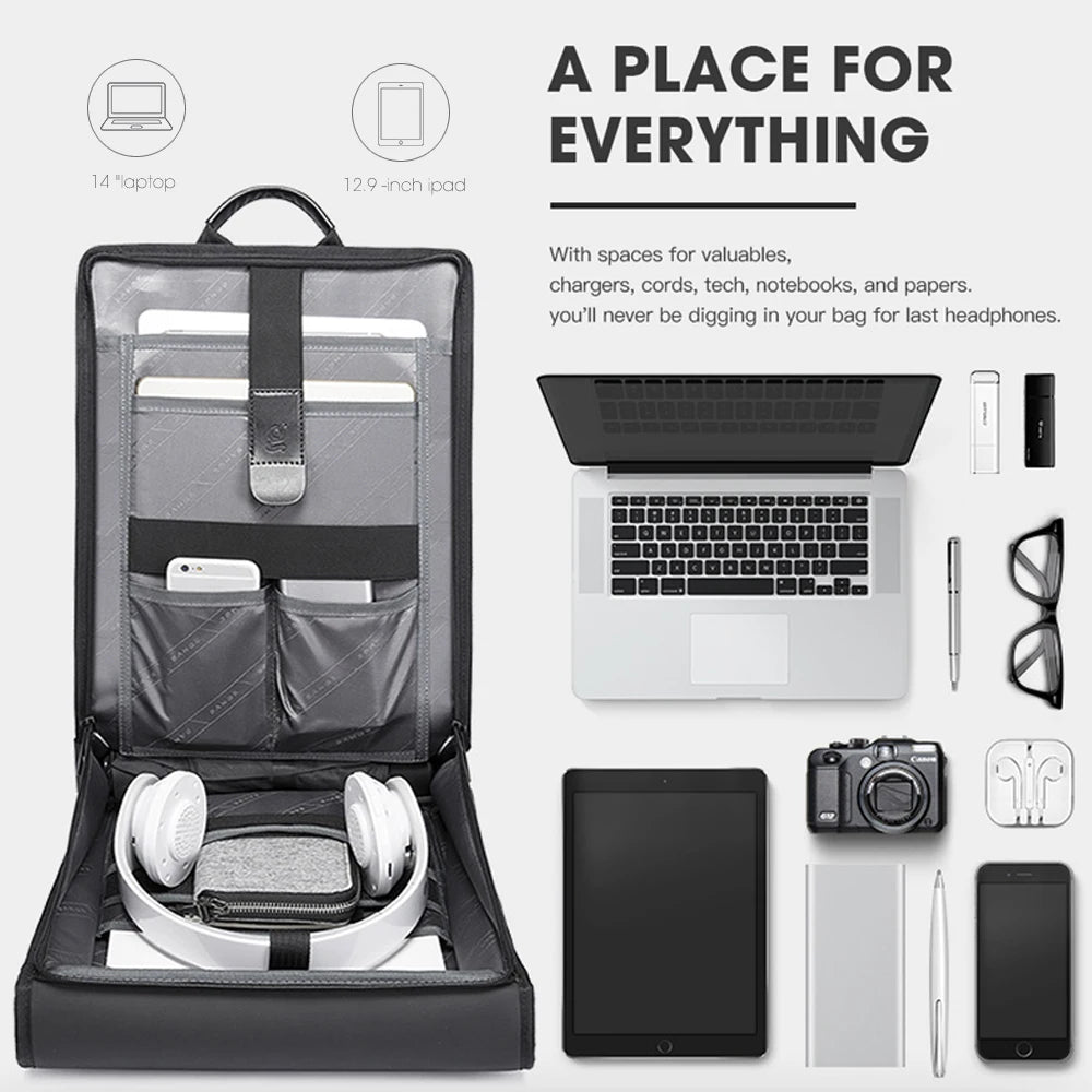 Anti‑Diefstal Laptop Rugzak Waterdicht – 14,1″ Business Rugzak Grote Capaciteit