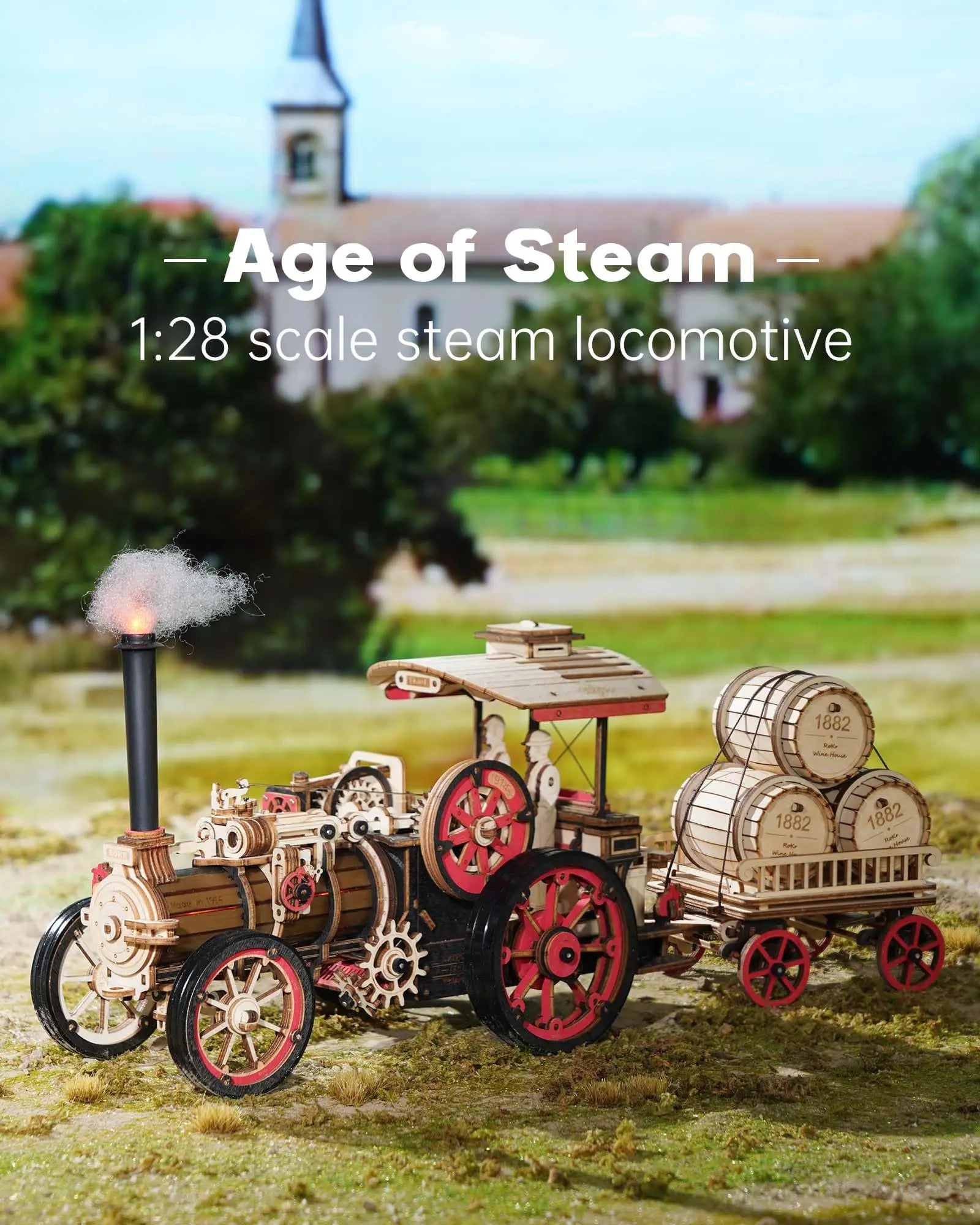 3D Houten Tractor Puzzel voor Volwassenen – Bouwpakket Elektrische Stoommachine Model – Educatief Hobby Speelgoed