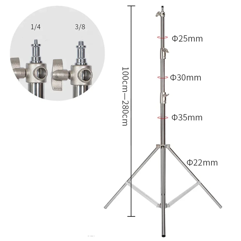 Professioneel Lichtstatief 2,9 m – RVS Kruisarm met Gewichtszak – Fotostudio Statief voor Camera’s en Softboxen