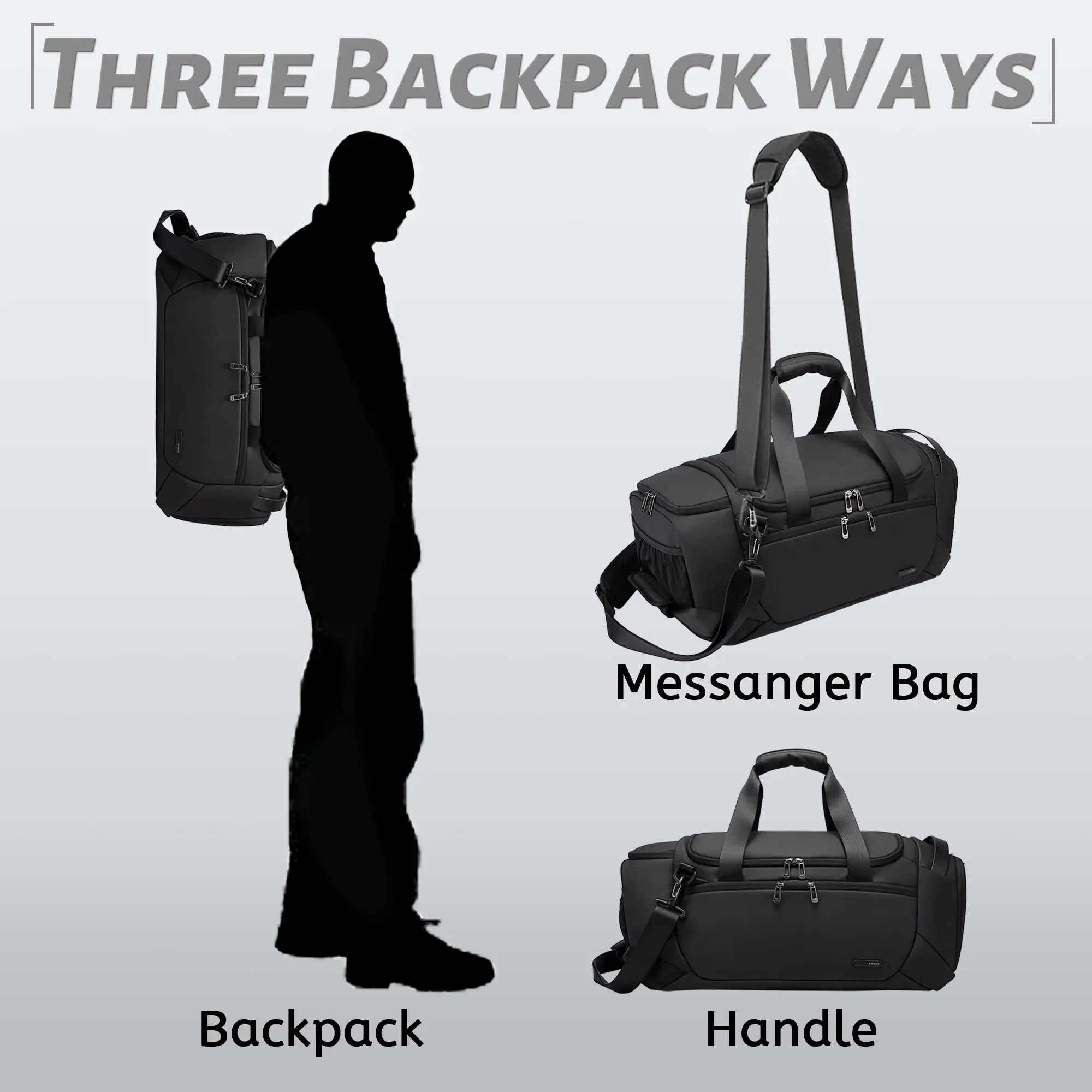 Waterdichte Duffel Tas met Schoenenvak 21″ – Gymtas voor Mannen met Nat & Droog Compartiment, Reistas Sport & Fitness