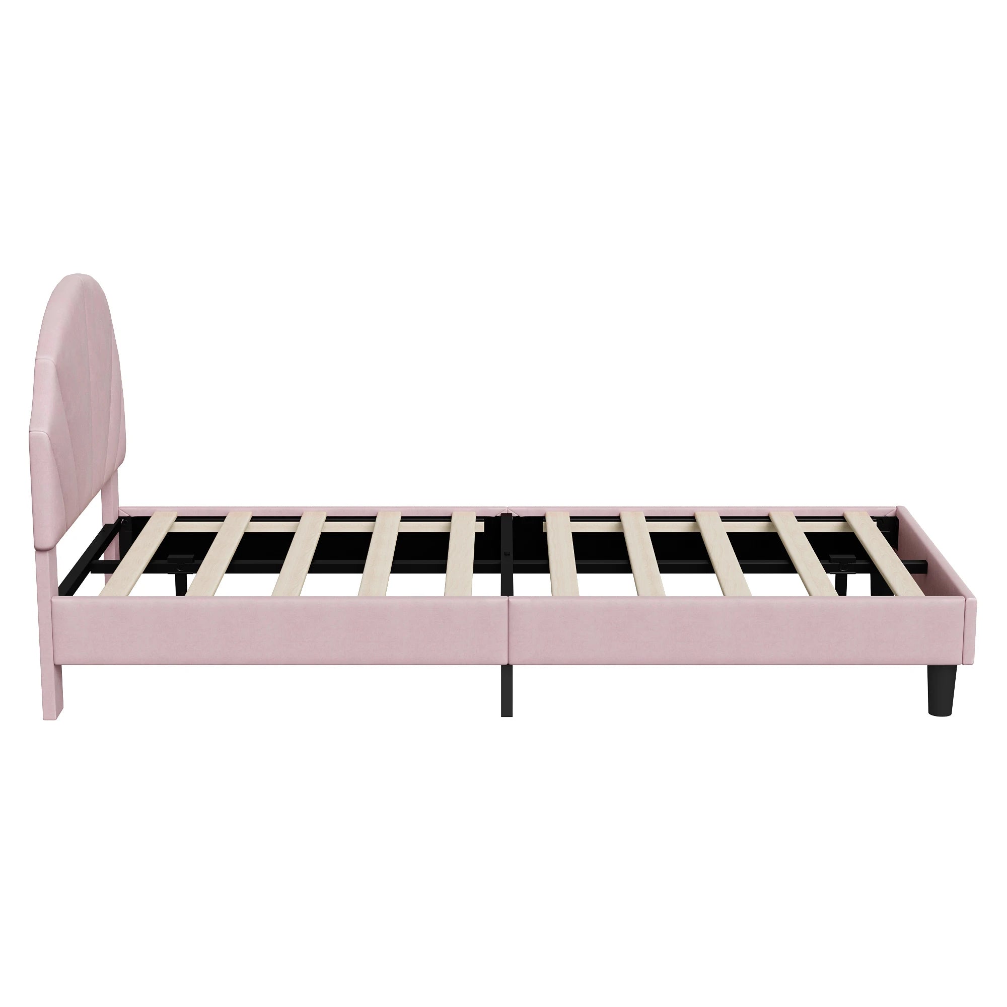 Kinderbed 90x200 Meisjesbed Fluweel Bloemenkroon – Speels & Stijlvol