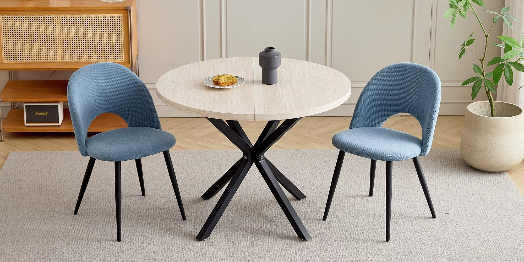 Nordic Ronde Eettafel – Massief Hout, Scandinavische Stijl, 100 cm