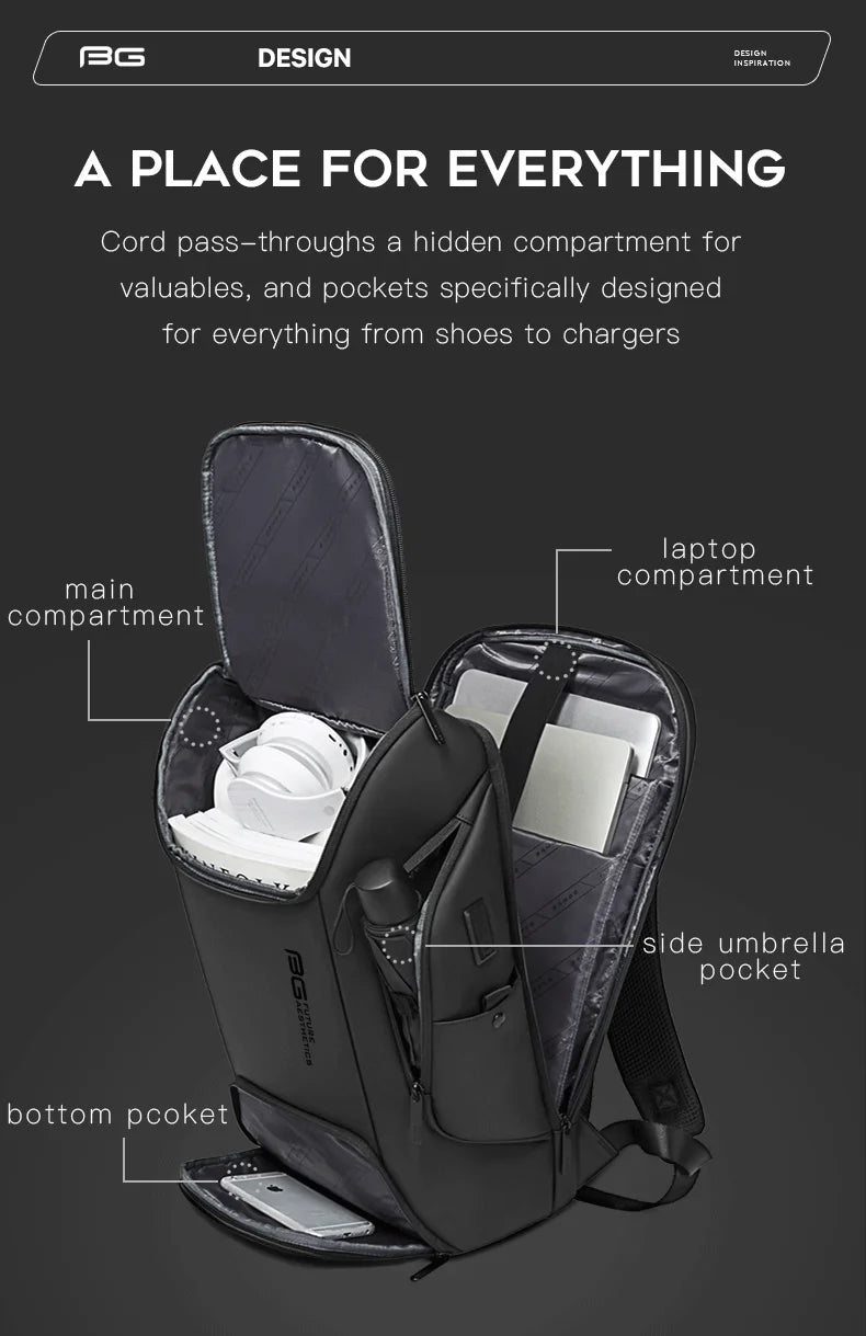 Waterdichte Laptop Rugzak 20‑35L | Grote Capaciteit | Business & Dagelijks