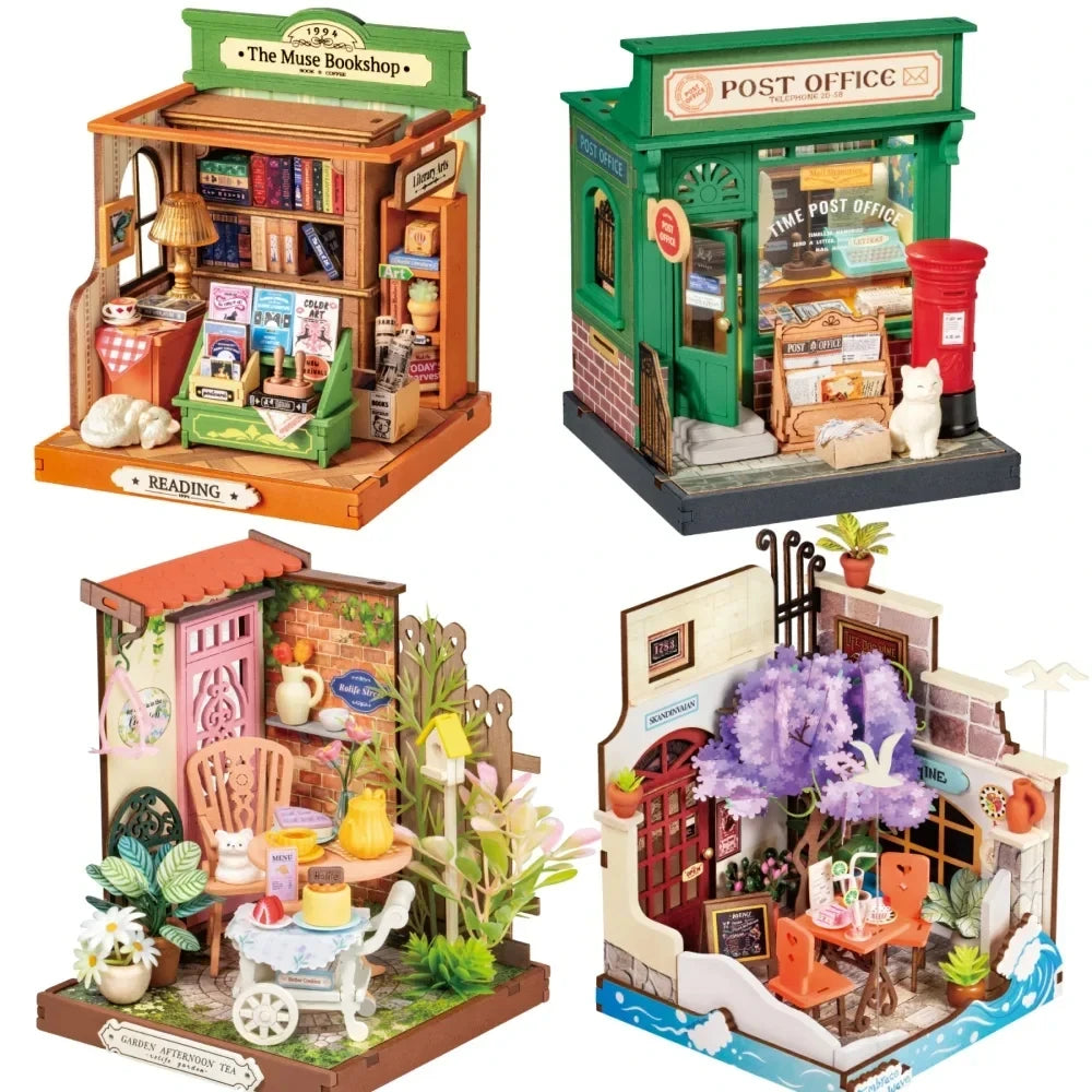 Miniatuurhuis Bouwset Hout – Creatief Speelgoed voor Kinderen 14+ – DIY Houten Poppenhuis Knutselpakket