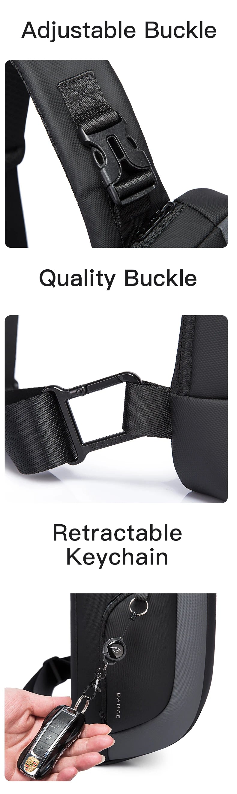 Multifunctionele Waterdichte Crossbody Schoudertas – Sling Bag Voor Dagelijks Gebruik & Korte Trips