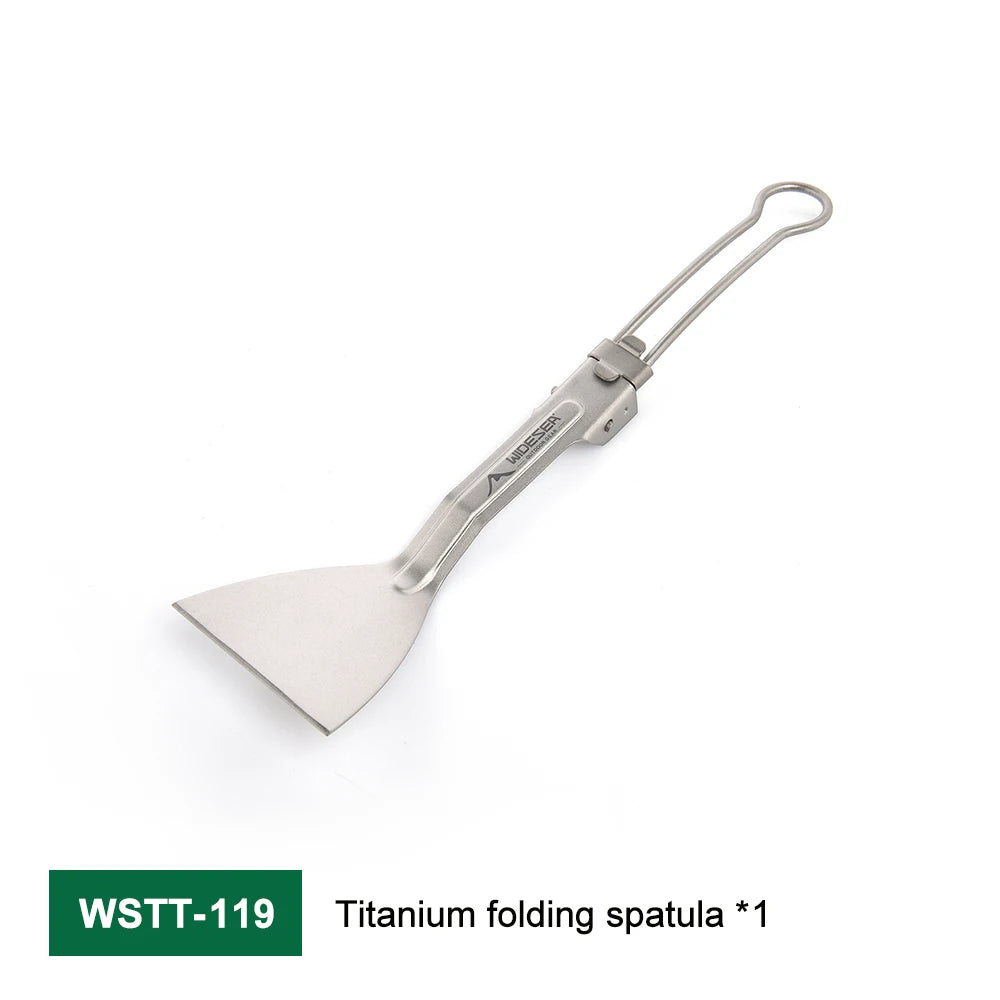 Titanium Opvouwbare Camping Keukenspatel – Lichtgewicht Outdoor Spatel Voor Picknick & Kamperen