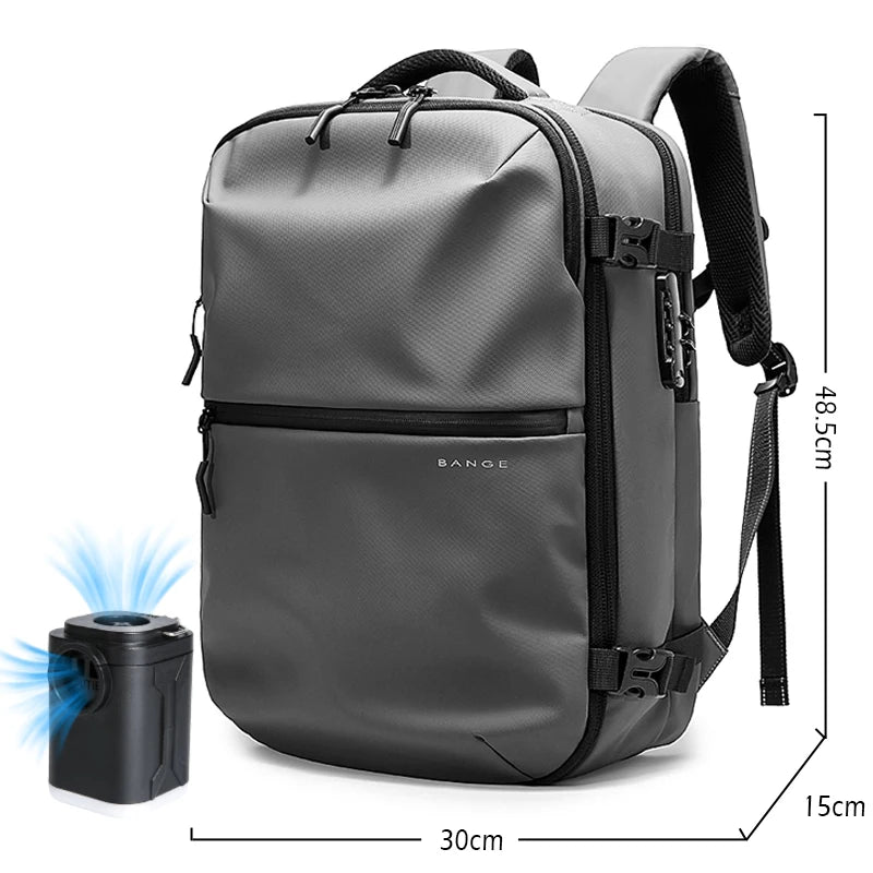 Anti‑Diefstal Laptop Rugzak 15.6 Inch – Waterdichte Reis & Business Backpack met Vacuum Compressie en Schoenenvak