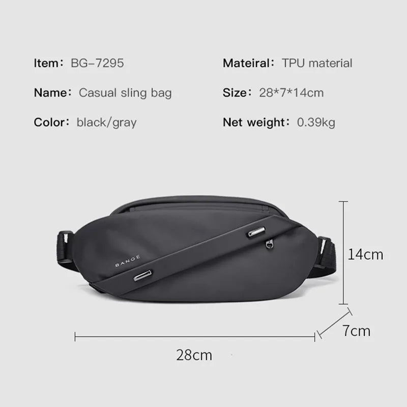 Waterdichte Multifunctionele Crossbody Tas – Heren & Dames Sling‑ & Borsttas met Verstelbare Riem en Ruime Capaciteit