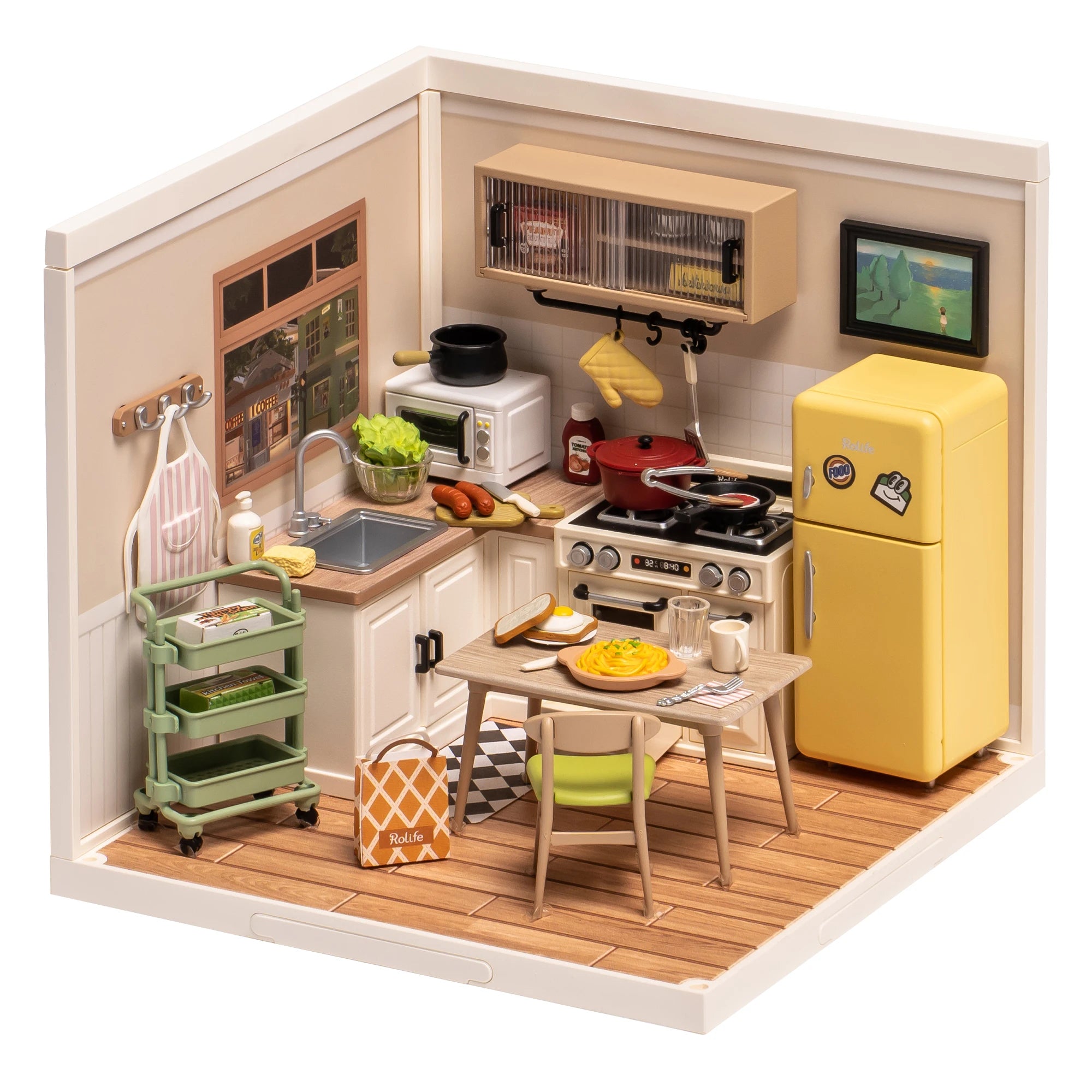 3D Puzzel Super Store – DIY Miniatuur Happy Meals Modelbouw Set voor Tieners en Volwassenen