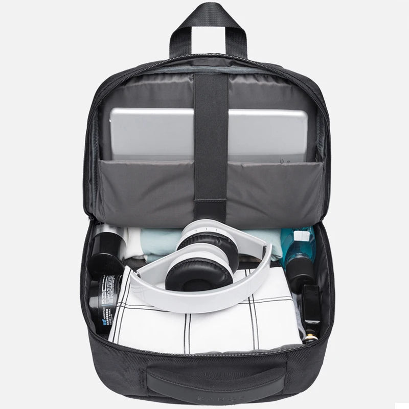 Stijlvolle Heren Laptop Rugzak – Business & School Backpack met USB‑Poort